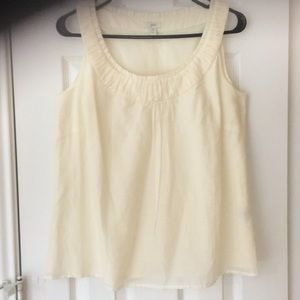 JJill  sleeveless blouse ruffle detail